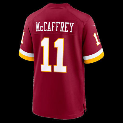 W.Commanders #11 Luke McCaffrey Burgundy Game Stitched Football American Jersey - Main View