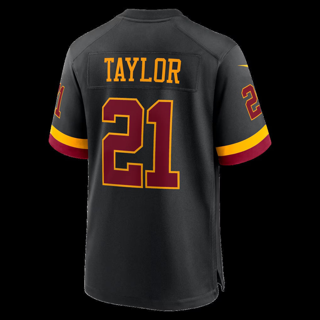 W.Commanders #21 Sean Taylor Black Hail Raiser Alternate Retired Player Game Stitched Football American Jersey - Main View
