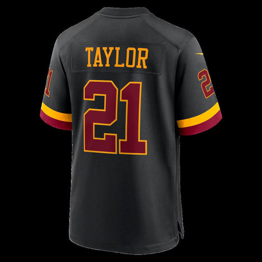 W.Commanders #21 Sean Taylor Black Hail Raiser Alternate Retired Player Game Stitched Football American Jersey - Main View