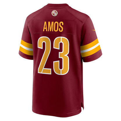 W.Commanders #23 Trey Amos Burgundy Team Game Stitched American Football Jerseys - Main View