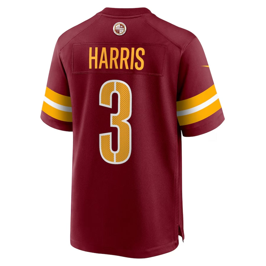 W.Commanders #3 Will Harris Burgundy Team Game Stitched American Football Jerseys - Main View