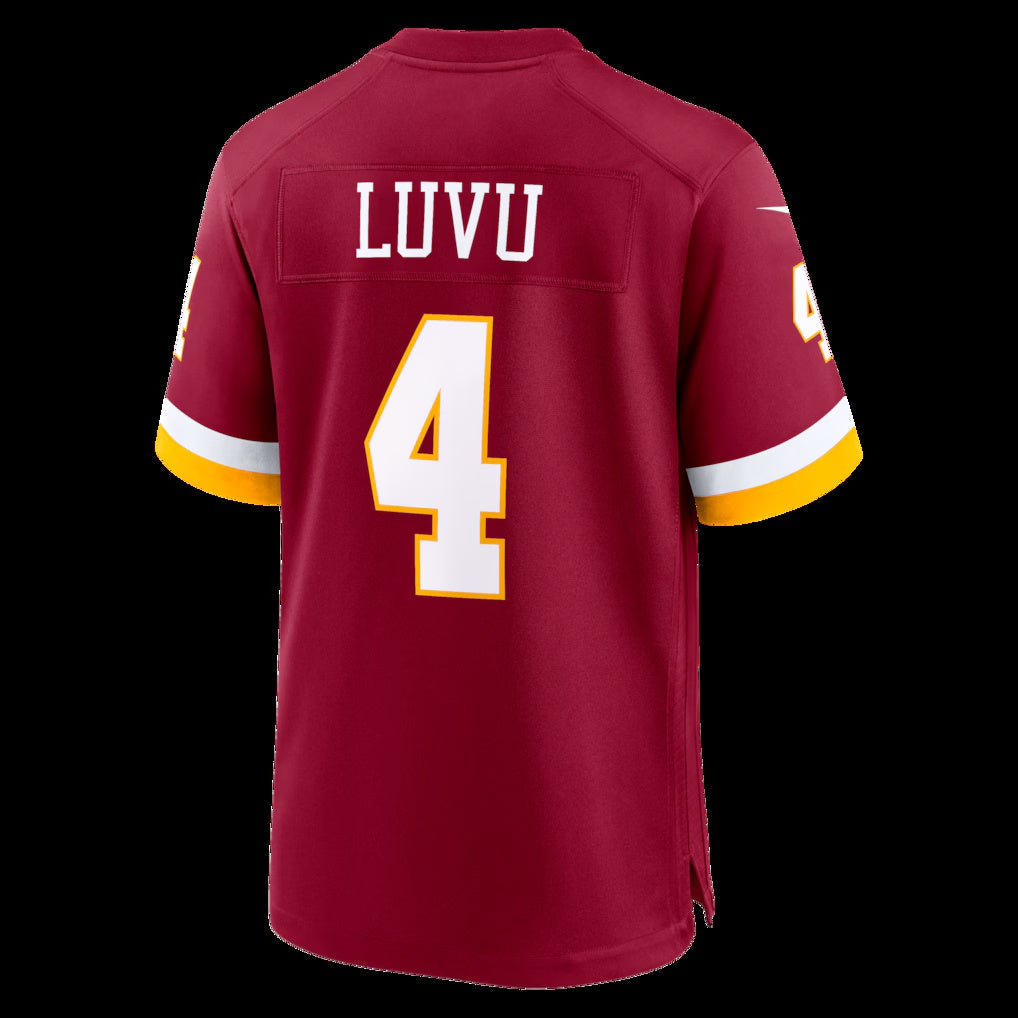 W.Commanders #4 Frankie Luvu Burgundy Game Stitched Football American Jersey - Main View