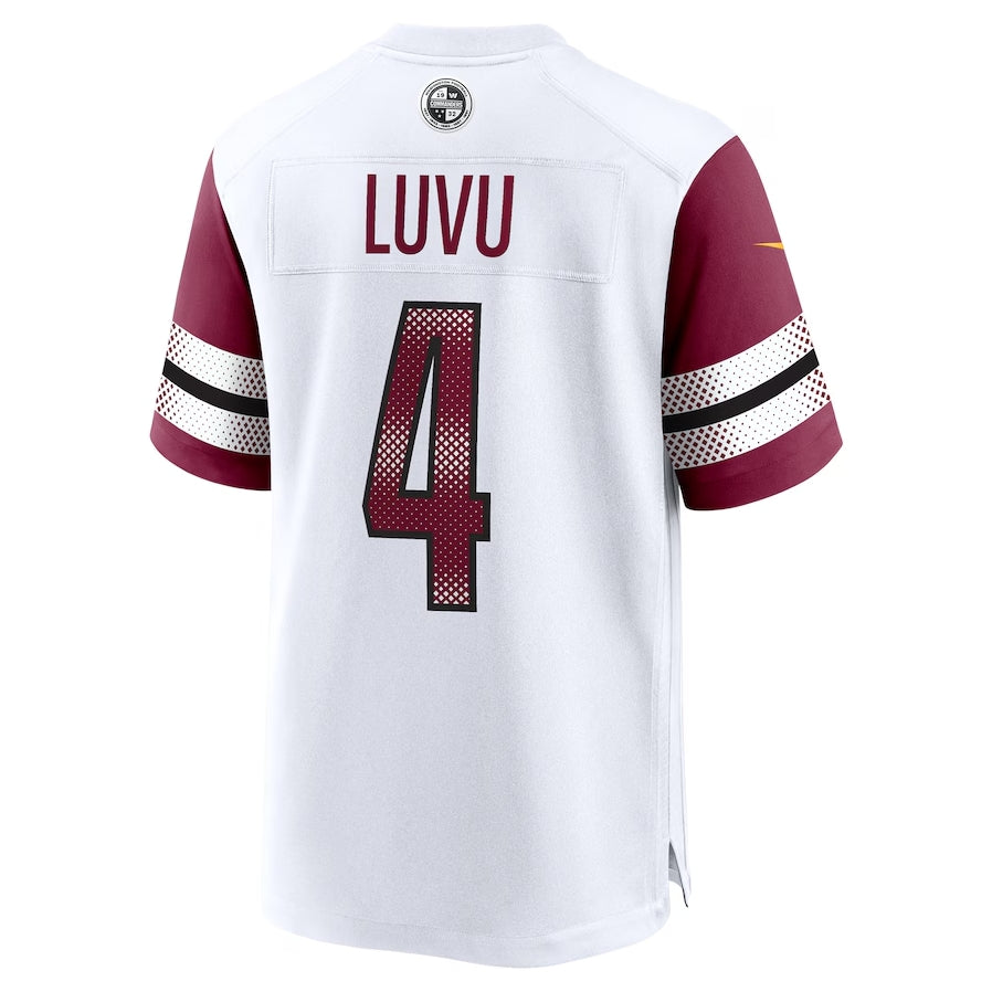 W.Commanders #4 Frankie Luvu White Game Stitched American Football Jerseys - Main View