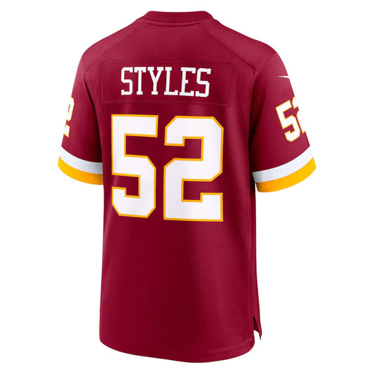 W.Commanders #52 Sonny Styles Burgundy 2026 Draft First Round Pick No. 7 Team Game Stitched American Football Jersey - Main View