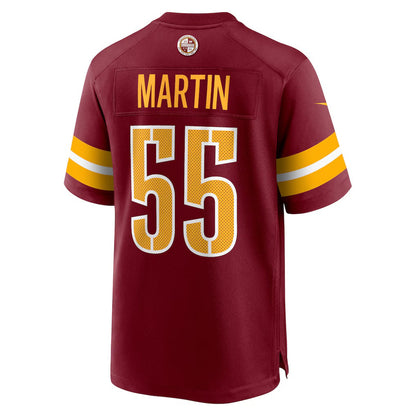 W.Commanders #55 Jacob Martin Burgundy Team Game Stitched American Football Jerseys - Main View