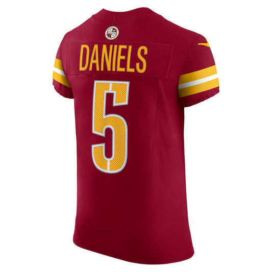 W.Commanders #5 Jayden Daniels Burgundy Team Vapor F.U.S.E. Elite Stitched American Football Jerseys - Main View