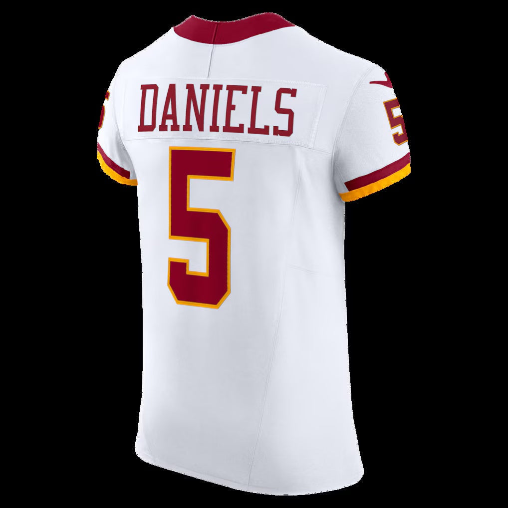 W.Commanders #5 Jayden Daniels White Alternate 2 Vapor F.U.S.E. Elite Stitched American Football Jerseys - Main View