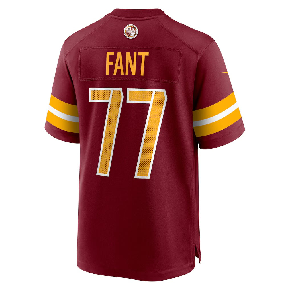 W.Commanders #77 George Fant Burgundy Team Game Stitched American Football Jerseys - Main View