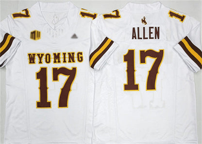 W.Cowboys #17 Josh Allen White 2026 F.U.S.E. Stitched Football American College Jerseys - Main View