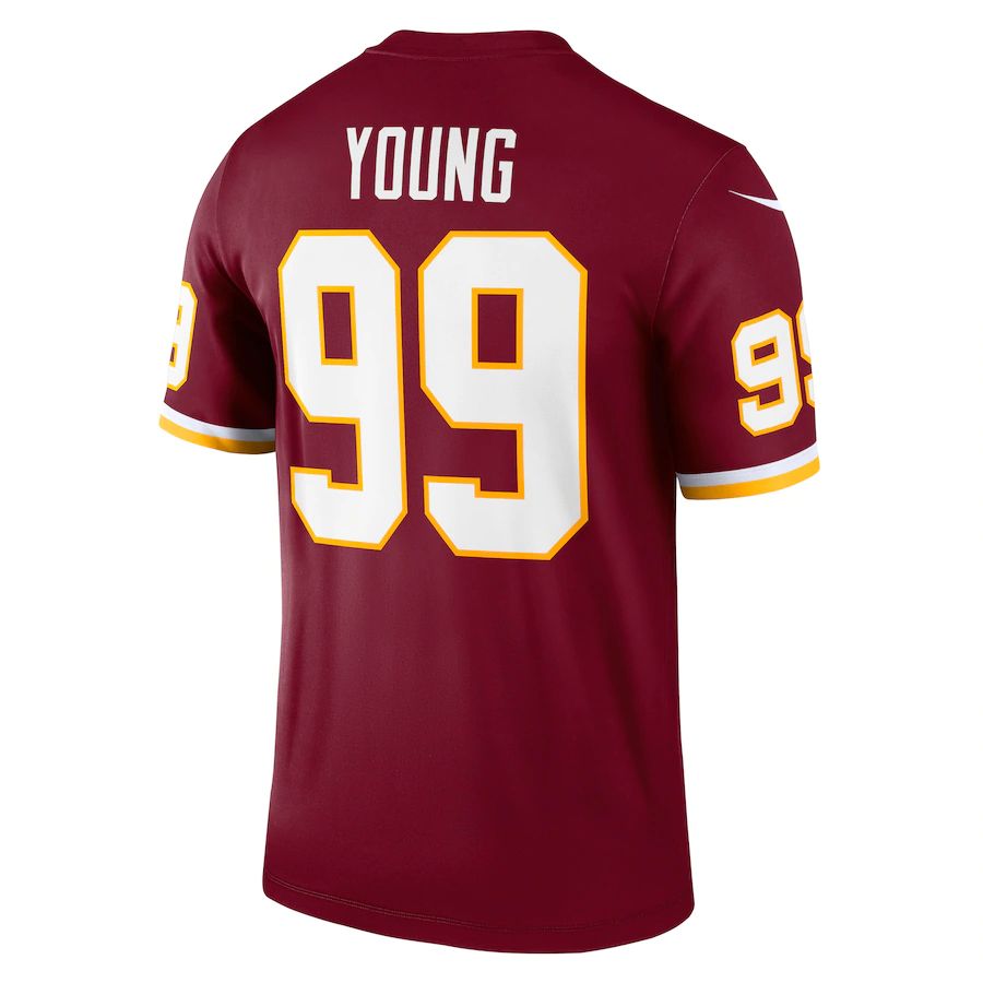 W.Football Team #99 Chase Young Burgundy Legend Jersey Stitched American Football Jerseys - Main View