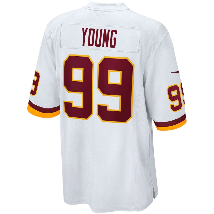 W.Football Team #99 Chase Young White Player Game Jersey Stitched American Football Jerseys - Main View