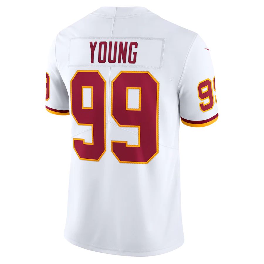 W.Football Team #99 Chase Young White Vapor Limited Jersey Stitched American Football Jerseys - Main View