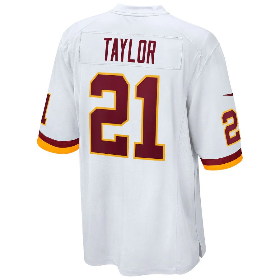 W.Football Team #21 Sean Taylor White Retired Player Team Game Jersey Stitched American Football Jerseys - Main View