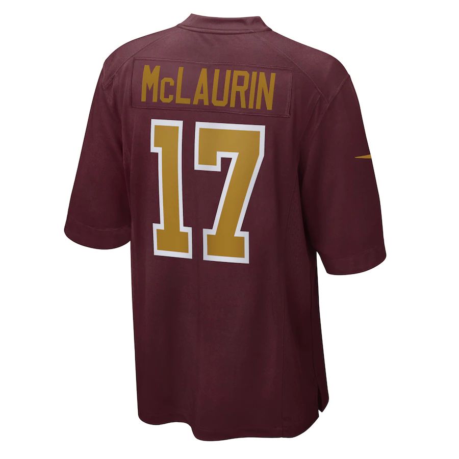 W. Football Team #17 Terry McLaurin Burgundy Alternate Game Jersey Stitched American Football Jerseys - Main View