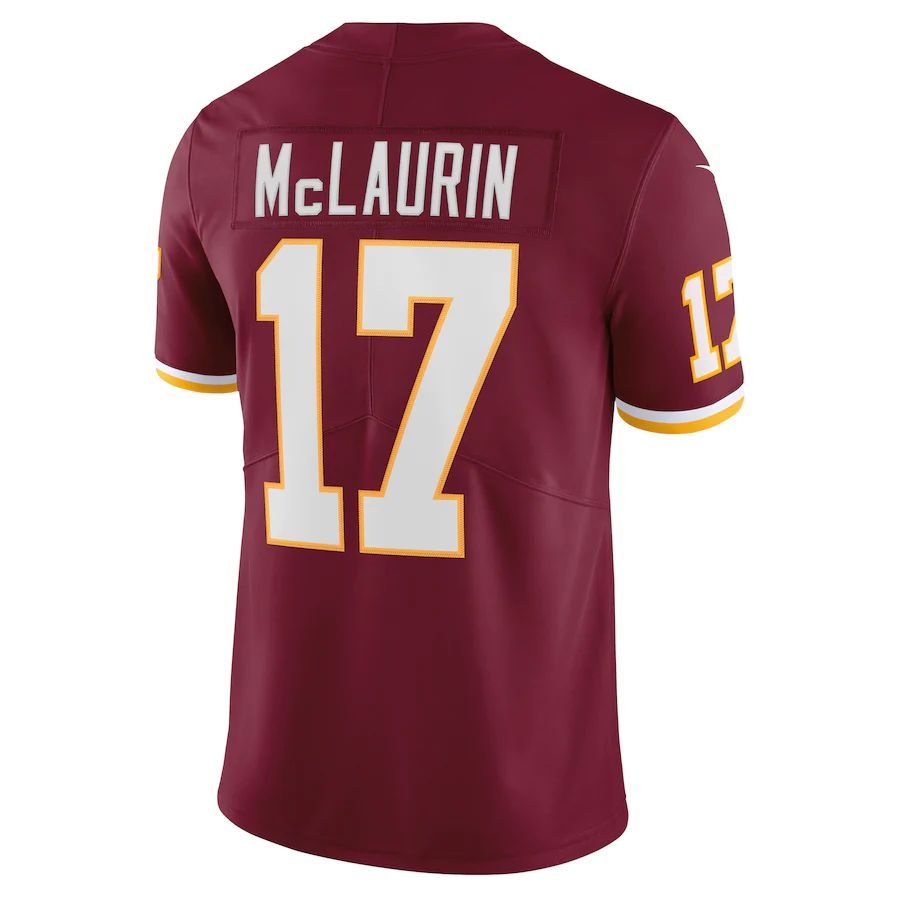 W.Football Team #17 Terry McLaurin Burgundy Vapor Limited Jersey Stitched American Football Jerseys - Main View