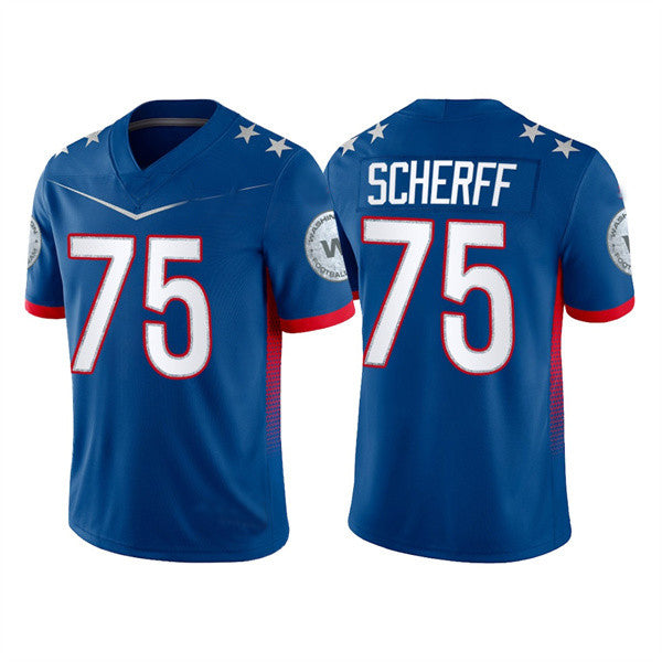 W. Football Team #75 Brandon Scherff 2022 Royal Pro Bowl Stitched Jersey American Football Jerseys - Main View