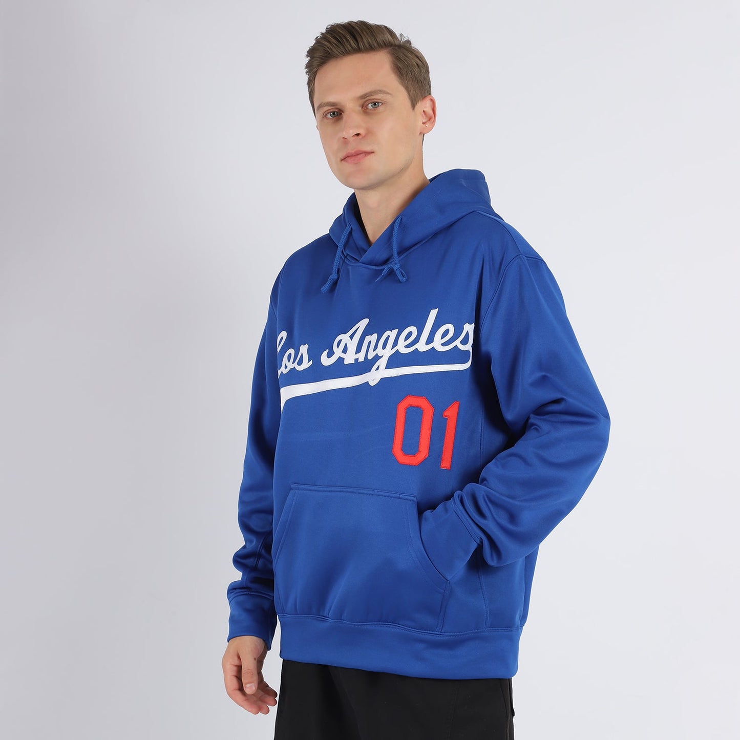 Custom Stitched Royal White-Red Sports Pullover Sweatshirt Hoodie view 2