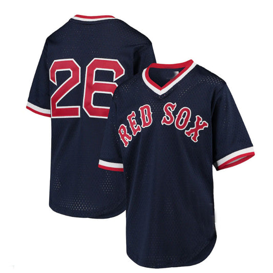 Boston Red Sox  #26 Wade Boggs Mitchell & Ness Cooperstown Collection Mesh Batting Practice Jersey - Navy Baseball Jerseys - Main View