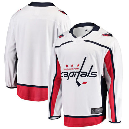 W.Capitals Fanatics Branded Breakaway Away Jersey White Stitched American Hockey Jerseys - Main View