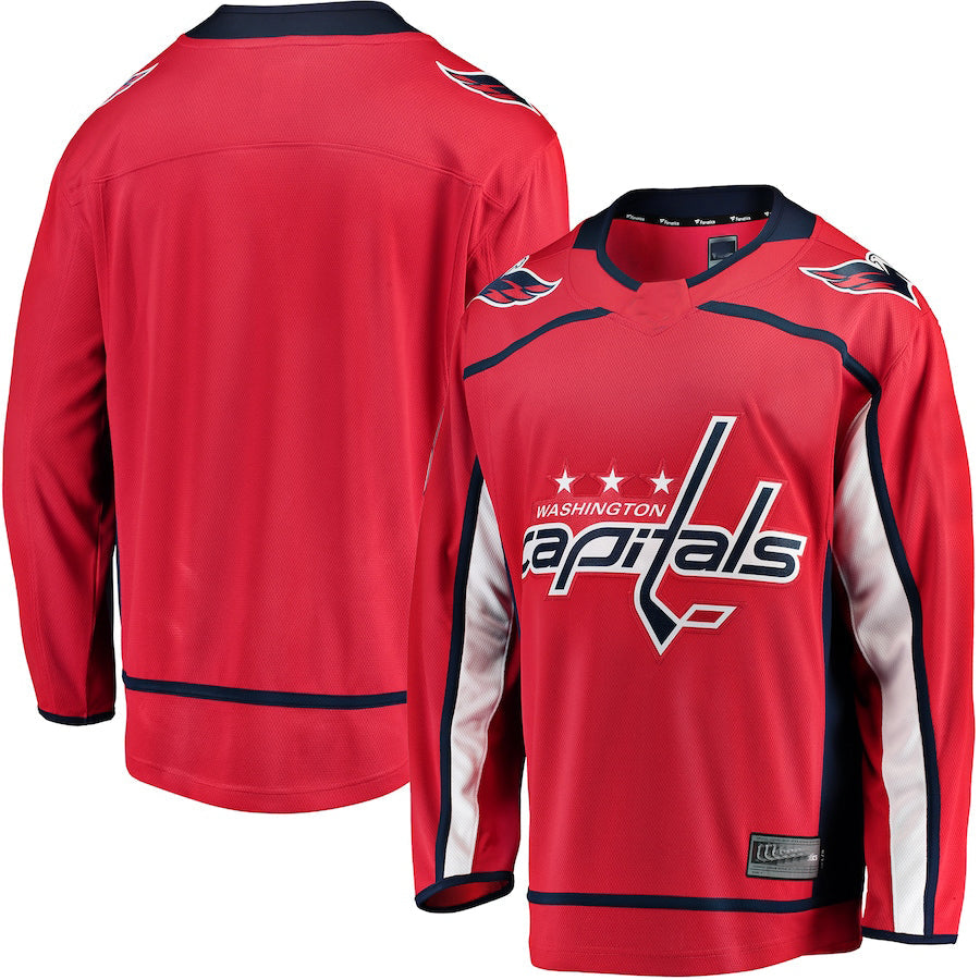 W.Capitals Fanatics Branded Breakaway Home Jersey Red Stitched American Hockey Jerseys - Main View
