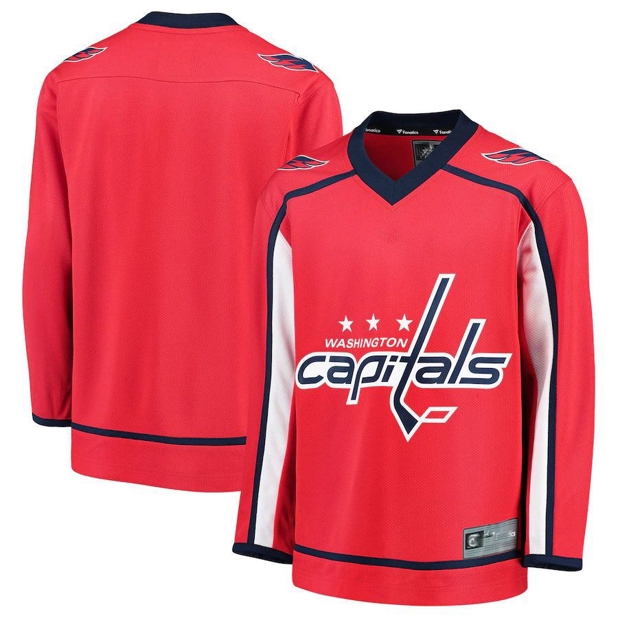 W.Capitals Fanatics Branded Home Replica Blank Jersey Red Stitched American Hockey Jerseys - Main View