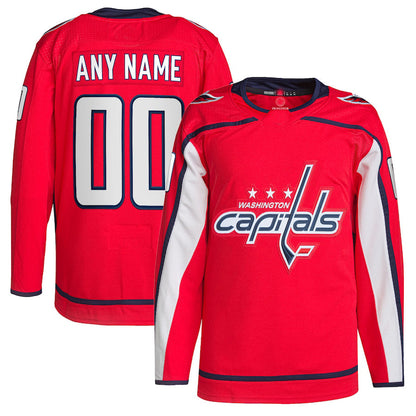 Custom W.Capitals Home Primegreen Authentic Pro Jersey Red Stitched American Hockey Jerseys - Main View