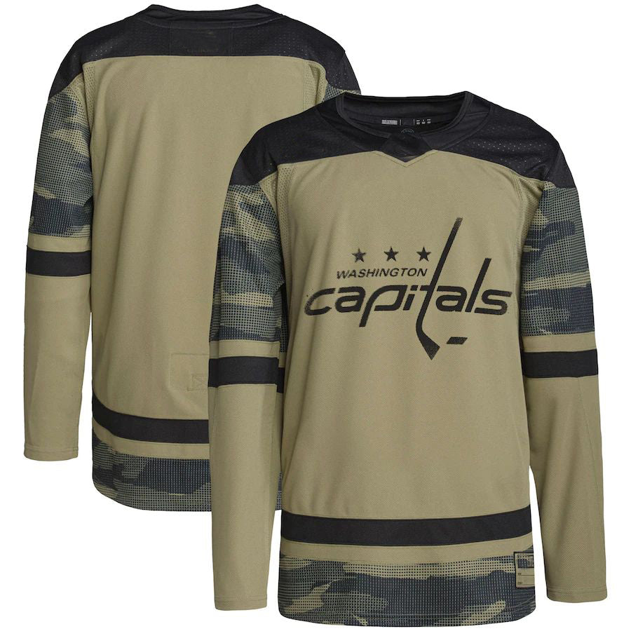 W.Capitals Military Appreciation Team Authentic Practice Jersey Camo Stitched American Hockey Jerseys - Main View