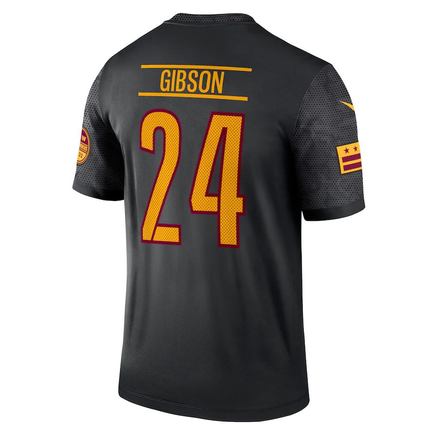 W.Commanders #24 Antonio Gibson Black Alternate Legend Jersey Stitched American Football Jerseys - Main View