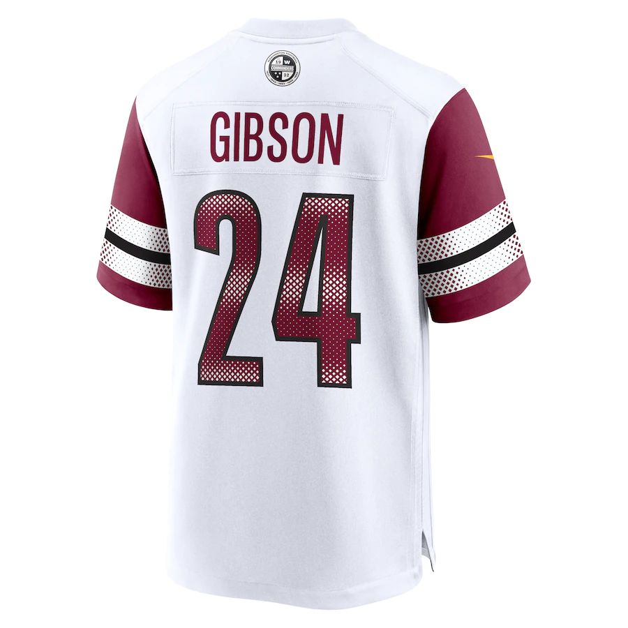 W.Commanders #24 Antonio Gibson White Game Jersey Stitched American Football Jerseys - Main View