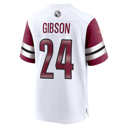 W.Commanders #24 Antonio Gibson White Game Jersey Stitched American Football Jerseys - Main View