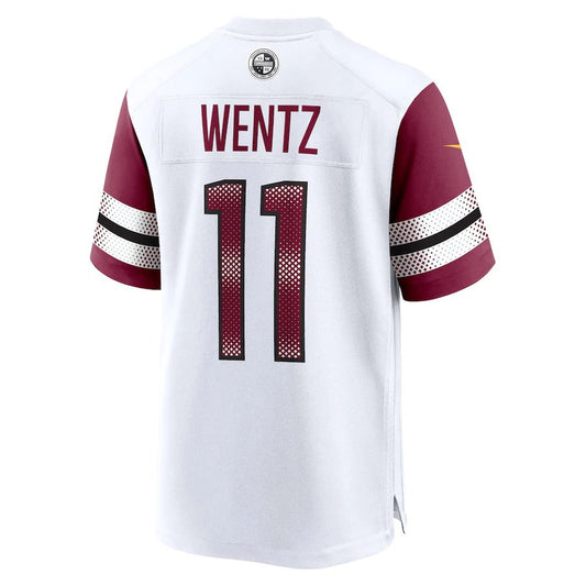 W.Commanders #11 Carson Wentz White Game JerseyStitched American Football Jerseys - Main View