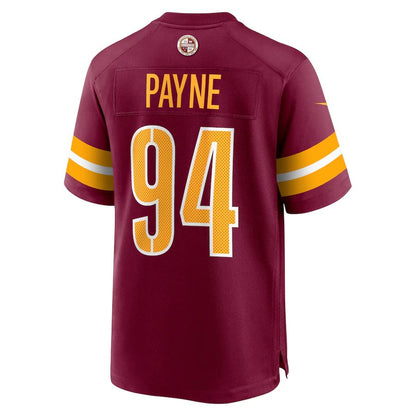 W.Commanders #94 Da'Ron Payne Burgundy Player Game Jersey Stitched American Football Jerseys - Main View