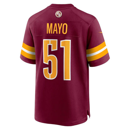 W.Commanders #51 David Mayo Burgundy Game Player Jersey Stitched American Football Jerseys - Main View