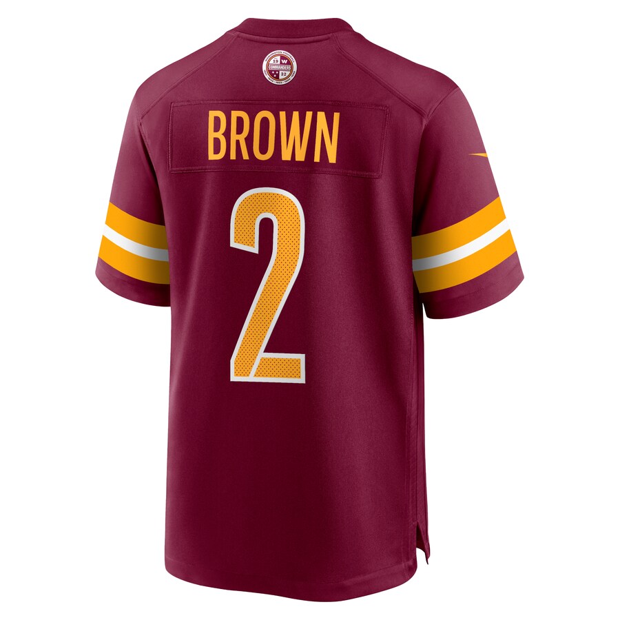 W.Commanders #2 Dyami Brown Burgundy Game Jersey Stitched American Football Jerseys - Main View