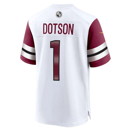 W.Commanders #1 Jahan Dotson White Game Player Jersey Stitched American Football Jerseys - Main View