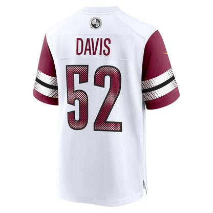 W.Commanders #52 Jamin Davis White Game Jersey Stitched American Football Jerseys - Main View
