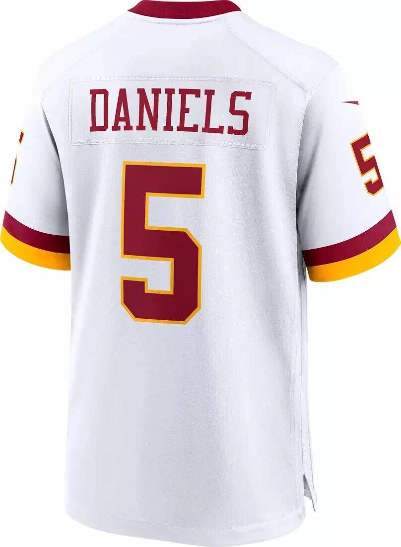 W.Commanders #5 Jayden Daniels White Alternate 2025 Game Stitched American Football Jerseys - Main View