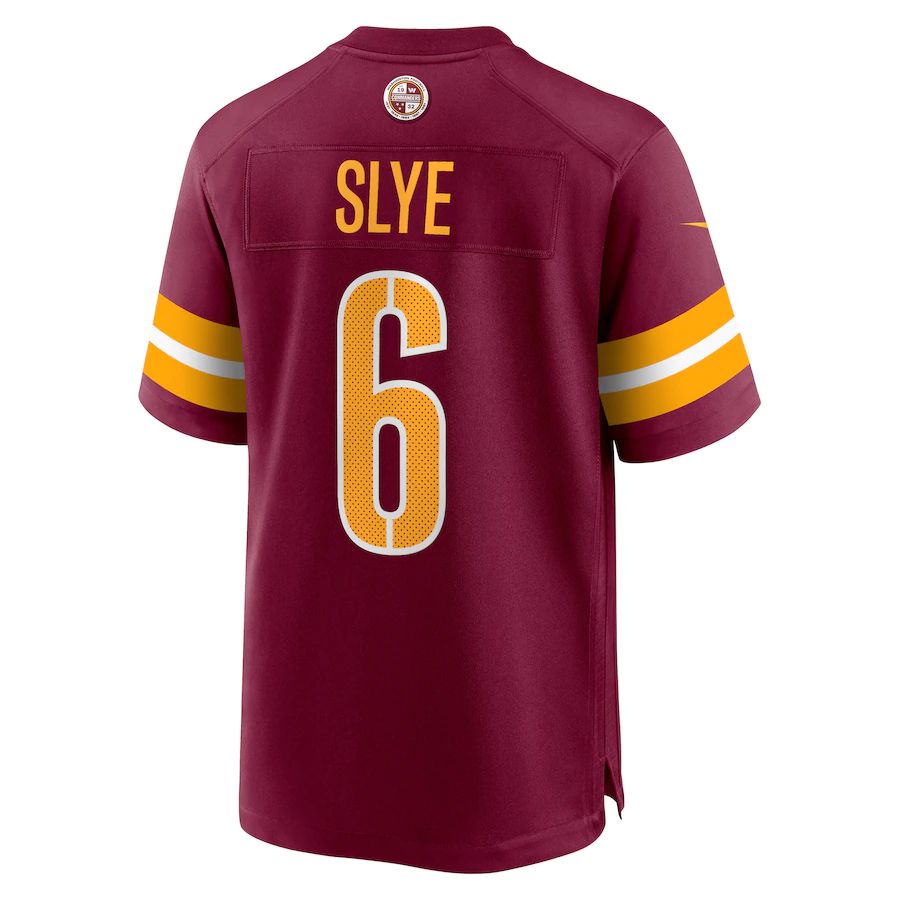 W.Commanders #6 Joey Slye Burgundy Game Player Jersey Stitched American Football Jerseys - Main View