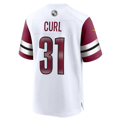W.Commanders #31 Kamren Curl White Game Jersey Stitched American Football Jerseys - Main View