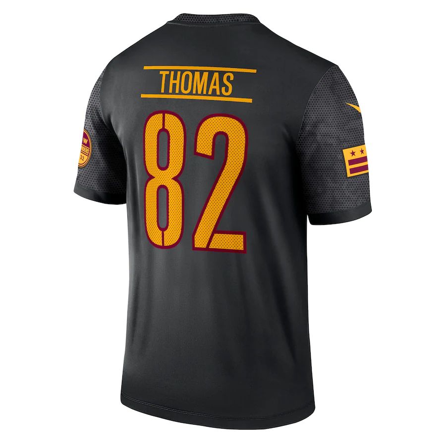W.Commanders #82 Logan Thomas Black Alternate Legend Jersey Stitched American Football Jerseys - Main View