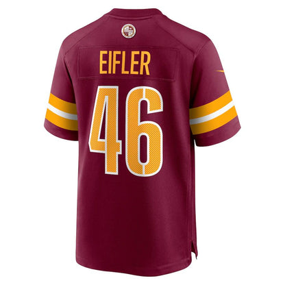 W.Commanders #46 Milo Eifler Burgundy Game Player Jersey Stitched American Football Jerseys - Main View