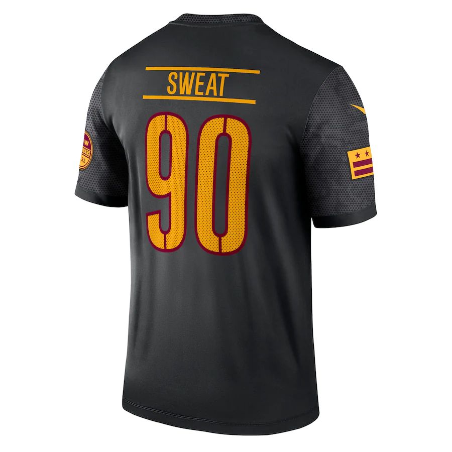 W.Commanders #90 Montez Sweat Black Alternate Legend Jersey Stitched American Football Jerseys - Main View