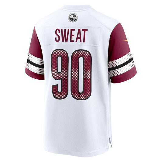 W.Commanders #90 Montez Sweat White Game Jersey Stitched American Football Jerseys - Main View