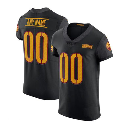 Custom W.Commanders Black Vapor Untouchable Elite Alternate Jersey American Stitched Football Jerseys - Main View