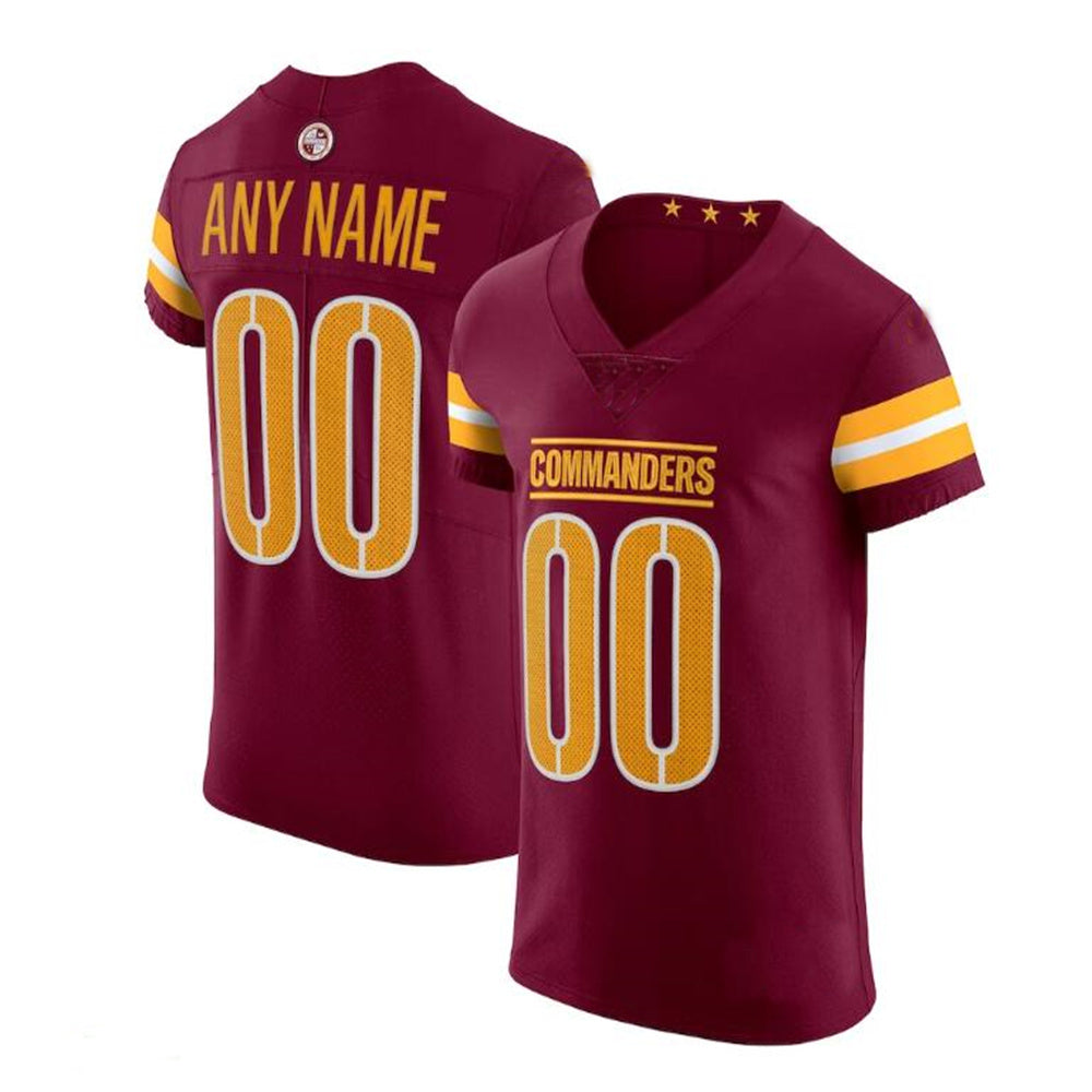 Custom W.Commanders Burgundy Vapor Untouchable Elite Jersey American Stitched Football Jerseys - Main View