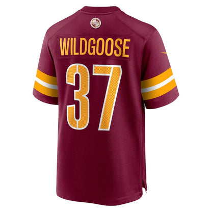 W.Commanders #37 Rachad Wildgoose Burgundy Game Player Jersey Stitched American Football Jerseys - Main View