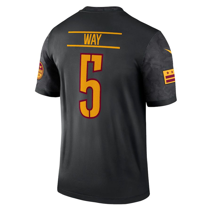 W.Commanders #5 Tress Way Black Alternate Legend Jersey Stitched American Football Jerseys - Main View