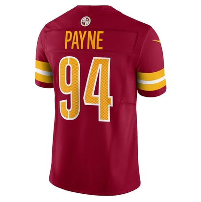 W.Commanders #94 Daron Payne Vapor F.U.S.E. Limited Jersey - Burgundy American Football Jerseys - Main View