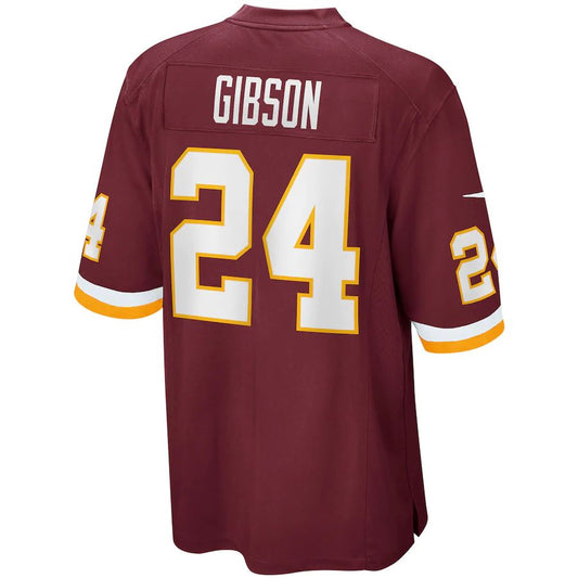 W.Football Team #24 Antonio Gibson Burgundy Game Jersey Stitched American Football Jerseys - Main View