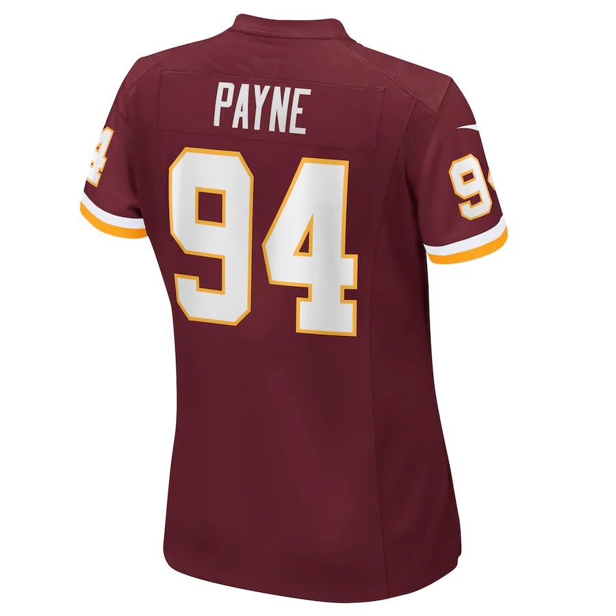 W.Football Team #94 Daron Payne Burgundy Game Player Jersey Stitched American Football Jerseys - Main View